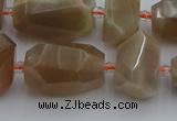 CNG5304 15.5 inches 12*16mm - 18*25mm faceted nuggets moonstone beads