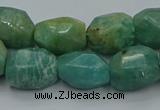 CNG5320 15.5 inches 12*16mm - 13*18mm faceted nuggets amazonite beads