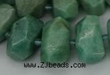 CNG5338 15.5 inches 12*16mm - 15*20mm faceted nuggets amazonite beads