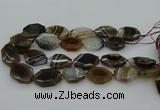 CNG5349 15.5 inches 25*35mm - 30*40mm faceted freeform agate beads