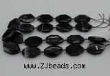 CNG5350 15.5 inches 25*35mm - 30*40mm faceted freeform agate beads