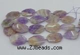 CNG5357 20*30mm - 35*45mm faceted freeform lavender amethyst beads