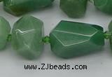 CNG5374 15.5 inches 12*16mm - 18*25mm faceted nuggets green aventurine bead