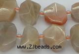 CNG5385 15.5 inches 12*16mm - 18*25mm faceted nuggets moonstone beads