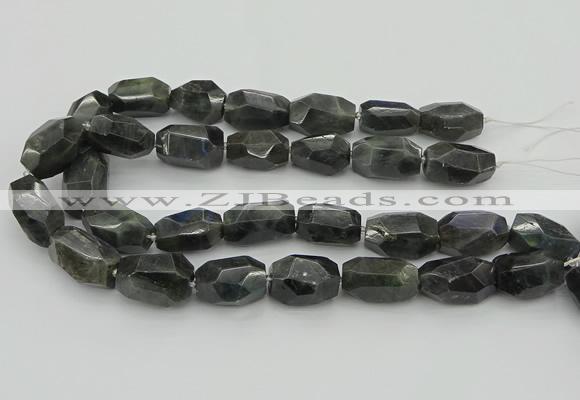 CNG5389 15.5 inches 12*16mm - 15*25mm faceted nuggets labradorite beads