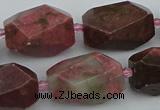 CNG5397 15.5 inches 12*16mm - 15*25mm faceted nuggets rhodochrosite beads