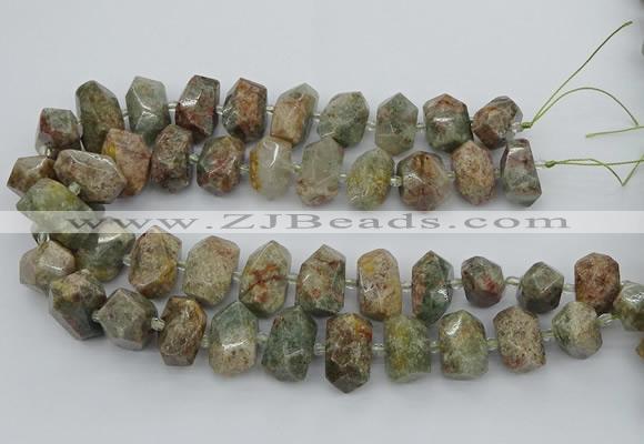 CNG5401 15.5 inches 12*16mm - 15*20mm faceted nuggets ghost gemstone beads