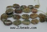 CNG5406 20*30mm - 35*45mm faceted freeform ghost gemstone beads