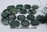 CNG5419 20*30mm - 35*45mm faceted freeform green apatite beads