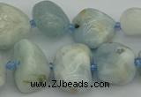 CNG5427 8*12mm - 16*20mm nuggets aquamarine beads wholesale