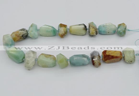 CNG5437 15.5 inches 12*16mm - 18*25mm faceted nuggets amazonite beads