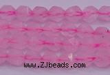 CNG5481 15.5 inches 6mm faceted nuggets rose quartz beads