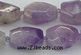 CNG5510 12*16mm - 15*25mm faceted nuggets lavender amethyst beads