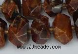 CNG5517 12*16mm - 15*20mm faceted nuggets orange garnet beads