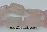 CNG5551 15.5 inches 10*15mm - 15*20mm nuggets rose quartz beads