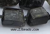 CNG5555 15.5 inches 18*20mm - 20*28mm nuggets black tourmaline beads