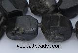 CNG5556 15.5 inches 15*20mm - 18*22mm nuggets black tourmaline beads