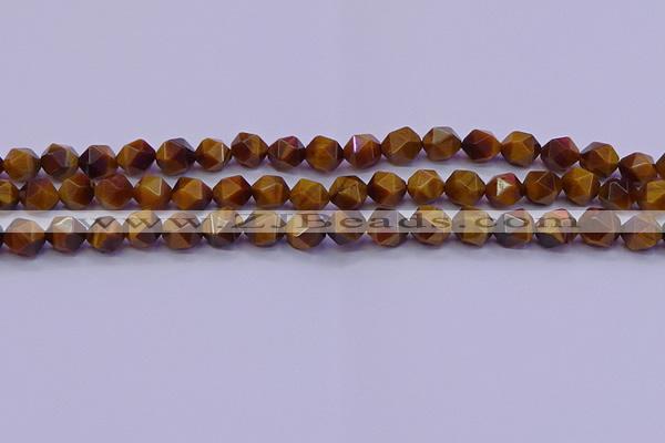 CNG5576 15.5 inches 6mm faceted nuggets yellow tiger eye beads