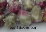 CNG5583 12*16mm - 15*20mm faceted nuggets pink tourmaline beads