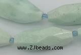 CNG5637 15.5 inches 15*35mm - 18*40mm faceted rice amazonite beads