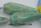 CNG5638 15.5 inches 15*35mm - 18*45mm faceted teardrop amazonite beads