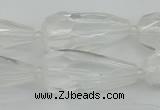 CNG5646 15*35mm - 18*45mm faceted teardrop white crystal beads