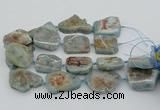 CNG5674 15.5 inches 30*40mm - 35*45mm freeform aquamarine beads