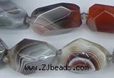 CNG5681 12*16mm - 15*25mm faceted nuggets botswana agate beads