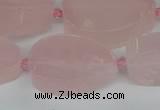 CNG5705 15.5 inches 22*30mm - 28*35mm freeform rose quartz beads