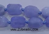 CNG5728 12*16mm - 13*18mm faceted nuggets blue lace agate beads