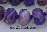 CNG5730 12*16mm - 13*18mm faceted nuggets charoite beads