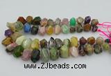 CNG5738 12*16mm - 15*20mm faceted nuggets mixed gemstone beads