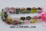 CNG5739 12*16mm - 15*25mm faceted nuggets mixed gemstone beads