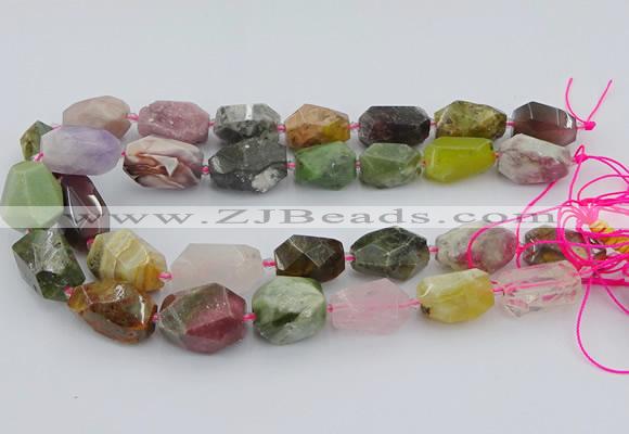CNG5739 12*16mm - 15*25mm faceted nuggets mixed gemstone beads