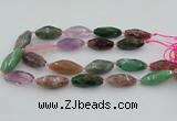 CNG5740 15*35mm - 18*40mm faceted rice mixed gemstone beads