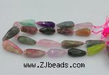 CNG5741 15*35mm - 18*45mm faceted teardrop mixed gemstone beads