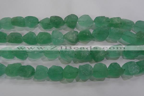 CNG575 15.5 inches 16*18mm nuggets green fluorite gemstone beads