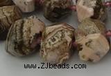 CNG5766 15.5 inches 12*16mm - 15*20mm faceted nuggets rhodochrosite beads