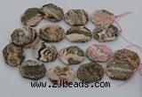 CNG5768 20*30mm - 35*45mm faceted freeform rhodochrosite beads