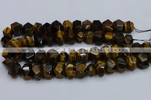 CNG5771 12*16mm - 13*18mm faceted nuggets yellow tiger eye beads
