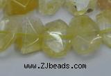 CNG5772 15.5 inches 12*16mm - 15*20mm faceted freeform citrine beads