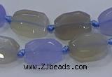 CNG5776 10*14mm - 12*16mm faceted freeform blue lace agate beads