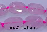 CNG5785 10*14mm - 12*16mm faceted freeform rose quartz beads
