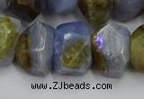 CNG5800 12*16mm - 13*18mm faceted nuggets blue lace agate beads