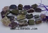 CNG5805 18*25mm - 28*40mm freeform druzy amethyst beads