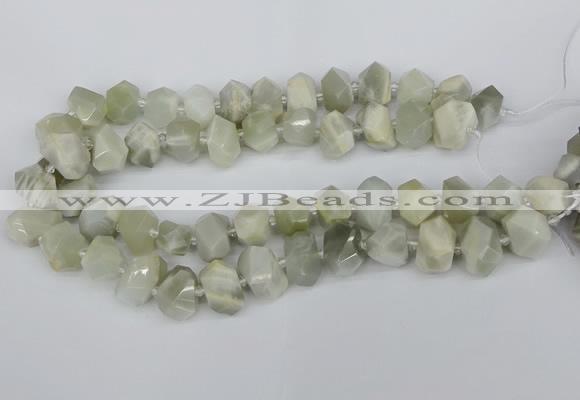 CNG5832 15.5 inches 12*16mm - 15*20mm faceted nuggets moonstone beads