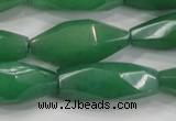 CNG584 15.5 inches 14*33mm faceted nuggets green aventurine beads