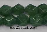 CNG5843 15.5 inches 14*15mm faceted nuggets green strawberry quartz beads