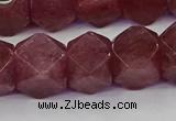 CNG5848 15.5 inches 14*15mm faceted nuggets strawberry quartz beads