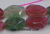 CNG5857 15*20mm - 20*25mm faceted freeform mixed strawberry quartz beads